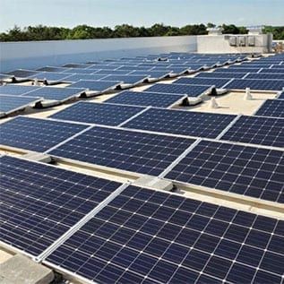 Rooftop solar array on Staybridge Suites in Davie, Florida